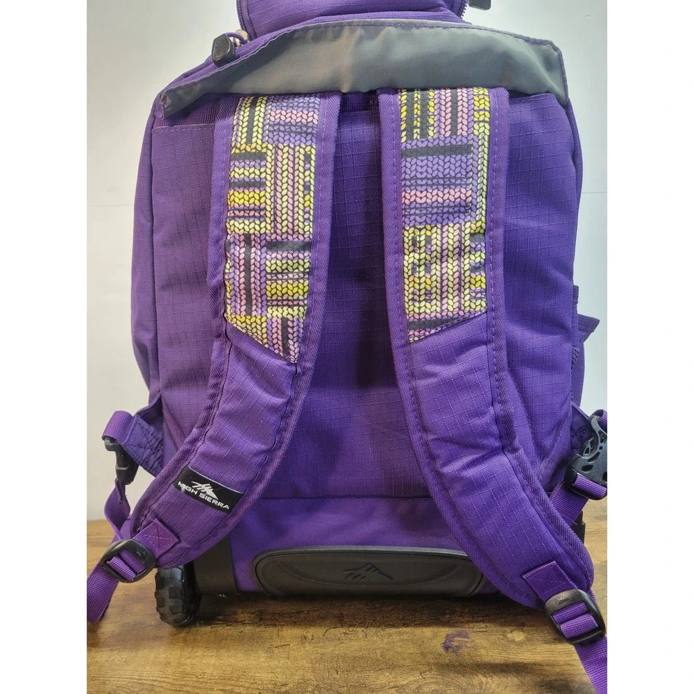 High Sierra‎ Purple Backpack Wheeled Rolling Laptop Travel School Bag